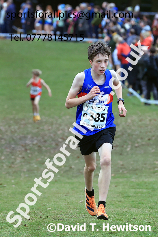 Boys Under-13s 2024 National Cross Country Relays, Berry Hill Park, Mansfield.   Photo: David T. Hewitson/Sports for All Pic